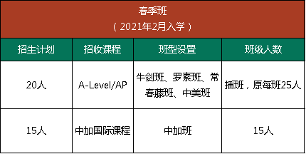 2021年武漢市第六中學(xué)國際高中春季班招生計(jì)劃